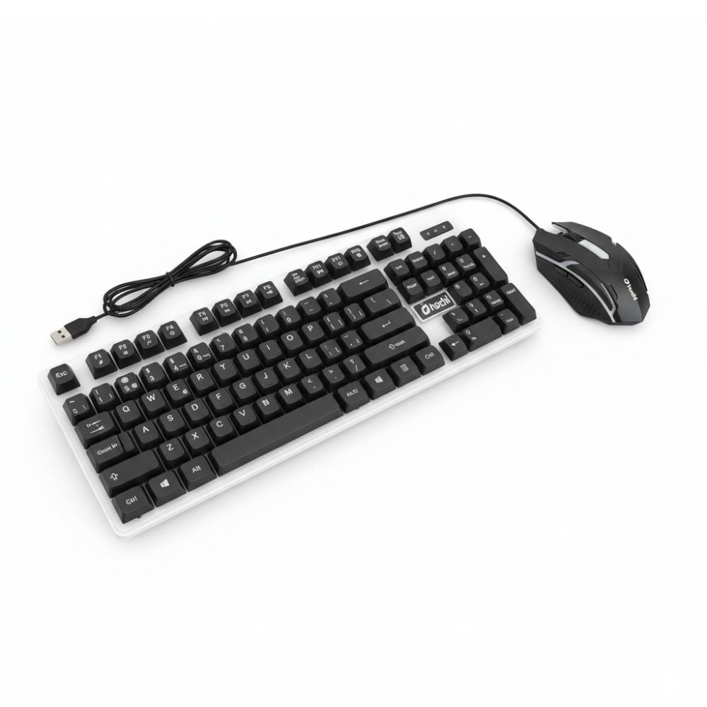 Kit Teclado y Mouse RGB Combo Gamer 2 en 1 Hachi Inferno X86 PC Laptop