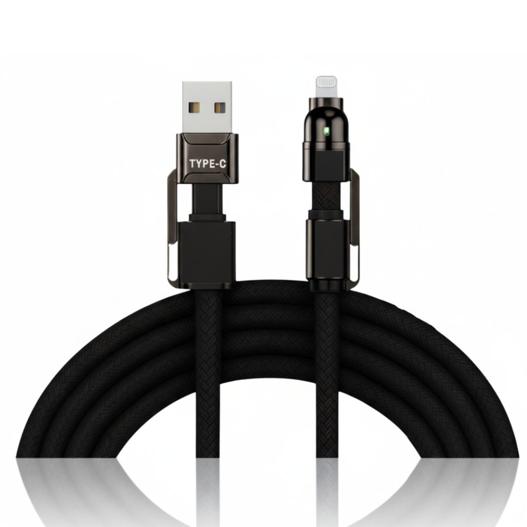 Cable Carga Rápida y Datos BL-44 de 100W 4 en 1 USB + Tipo C +Lightning