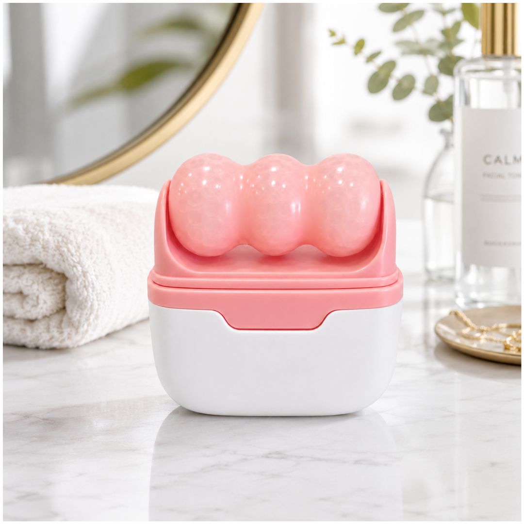 Masajeador Facial Ice Roller S30 Skincare Rostro Cuello Cuerpo Doble Cabezal