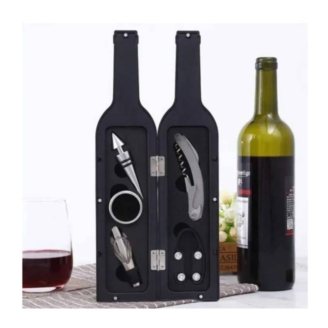 Set de 5 Piezas para Vinos en Forma de Botella