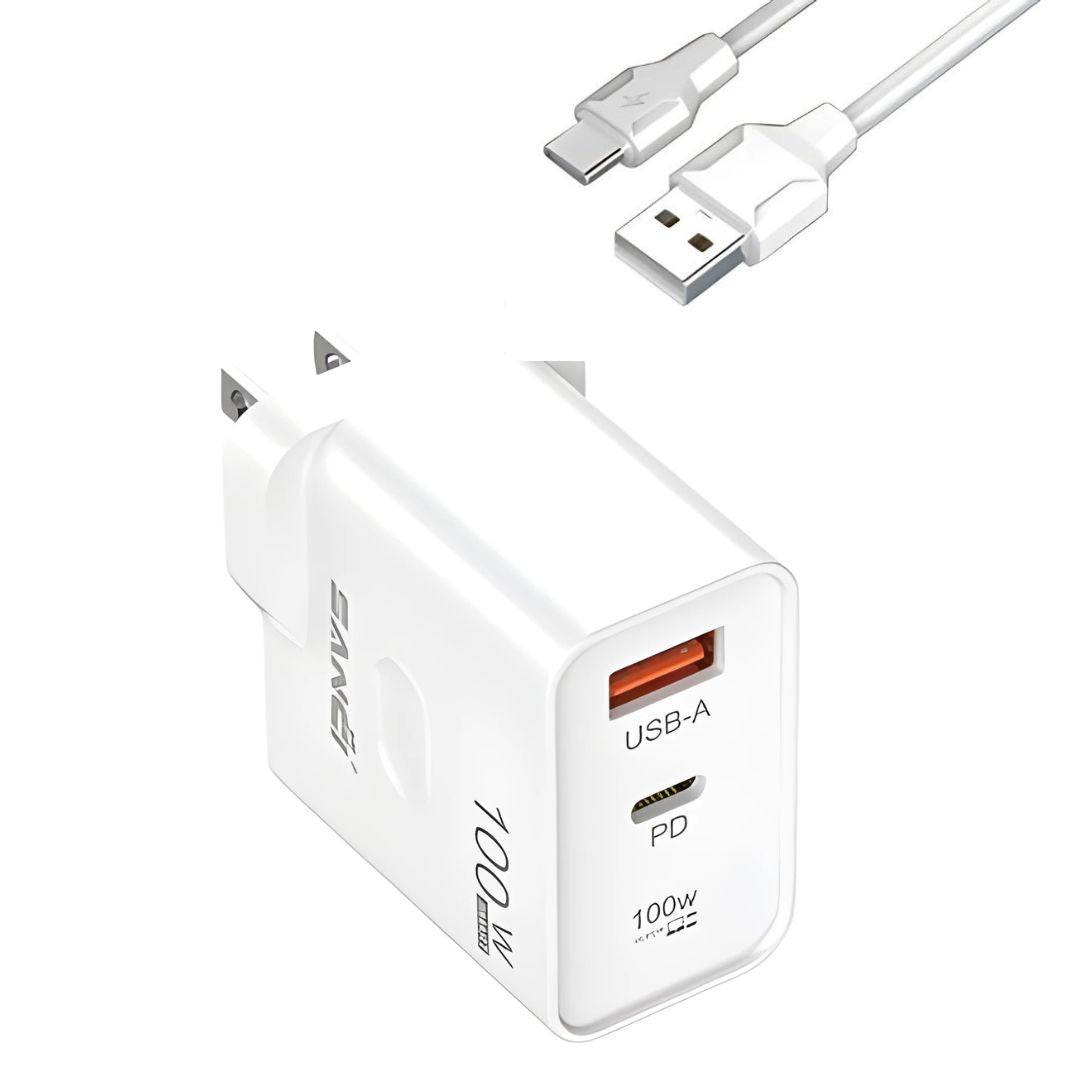 Cargador SANCI SC-T1171T Carga Rápida 100W Dual Tipo C + USB