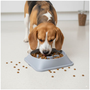 Plato Antiestrés para Mascotas Mejora Digestión Comedero Perros y Gatos