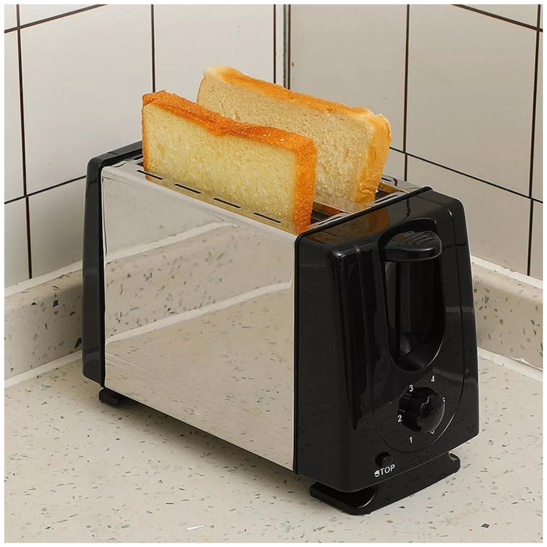 Tostadora QLT-118B de Acero Inoxidable 2 Panes 650W