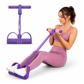Ligas de Resistencia Tracción con Pedal Entrenamiento Ejercicios en Casa Morado
