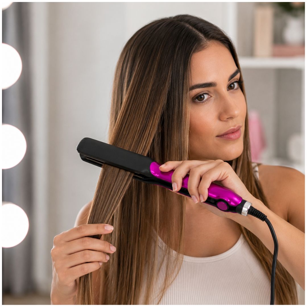 Plancha de Pelo NHS-870 Alisador Profesional para Cabello Cerámica 220°C