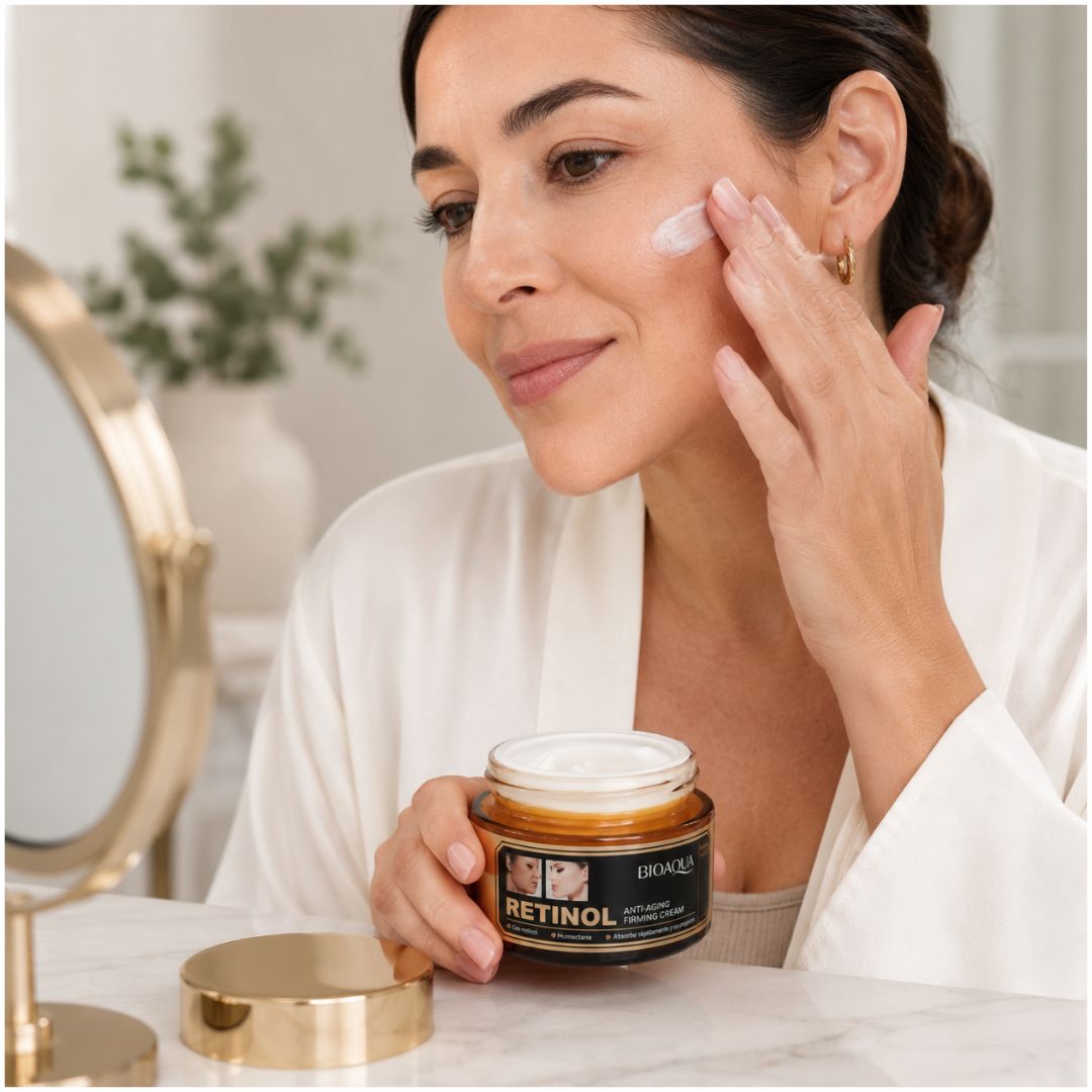 Crema Facial BIOAQUA Retinol 50g Antiedad Antiarrugas Reafirmante Humectante