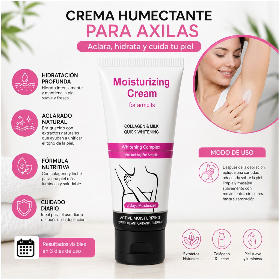 Crema Humectante Aclarante de Axilas con Colágeno y Leche 50 ml