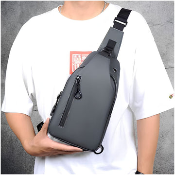 Mochila Cruzada Morral Bandolera Antirrobo Impermeable Puerto USB Integrado