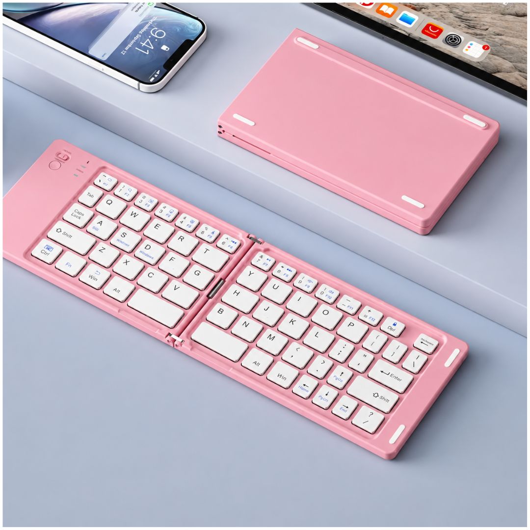 Teclado Bluetooth AOAS A-1007 Plegable Ultra Fino para PC Laptop Tablet Celular