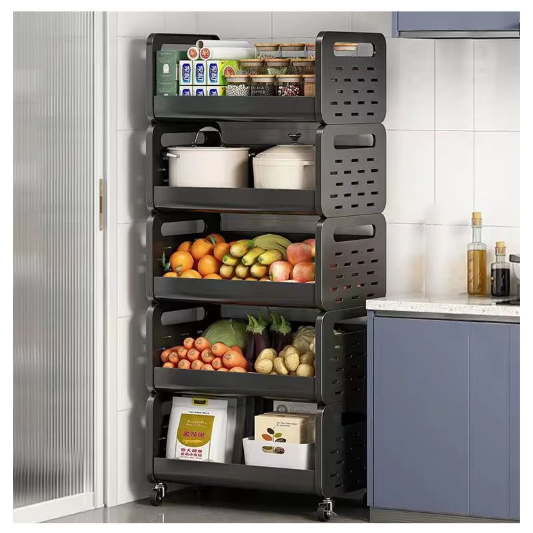 Estante Organizador de Cocina Carrito de Almacenamiento Multiusos de 5 niveles