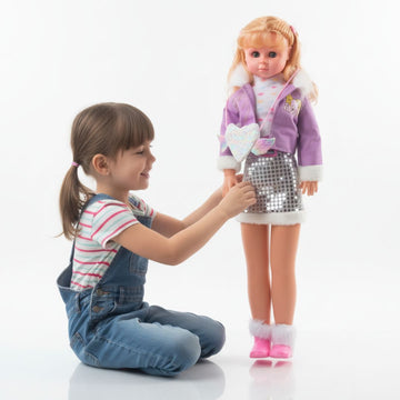 Set de Muñeca Cielo Star Grande Multicolor 79cm Musical con Lentes Cartera y Accesorios