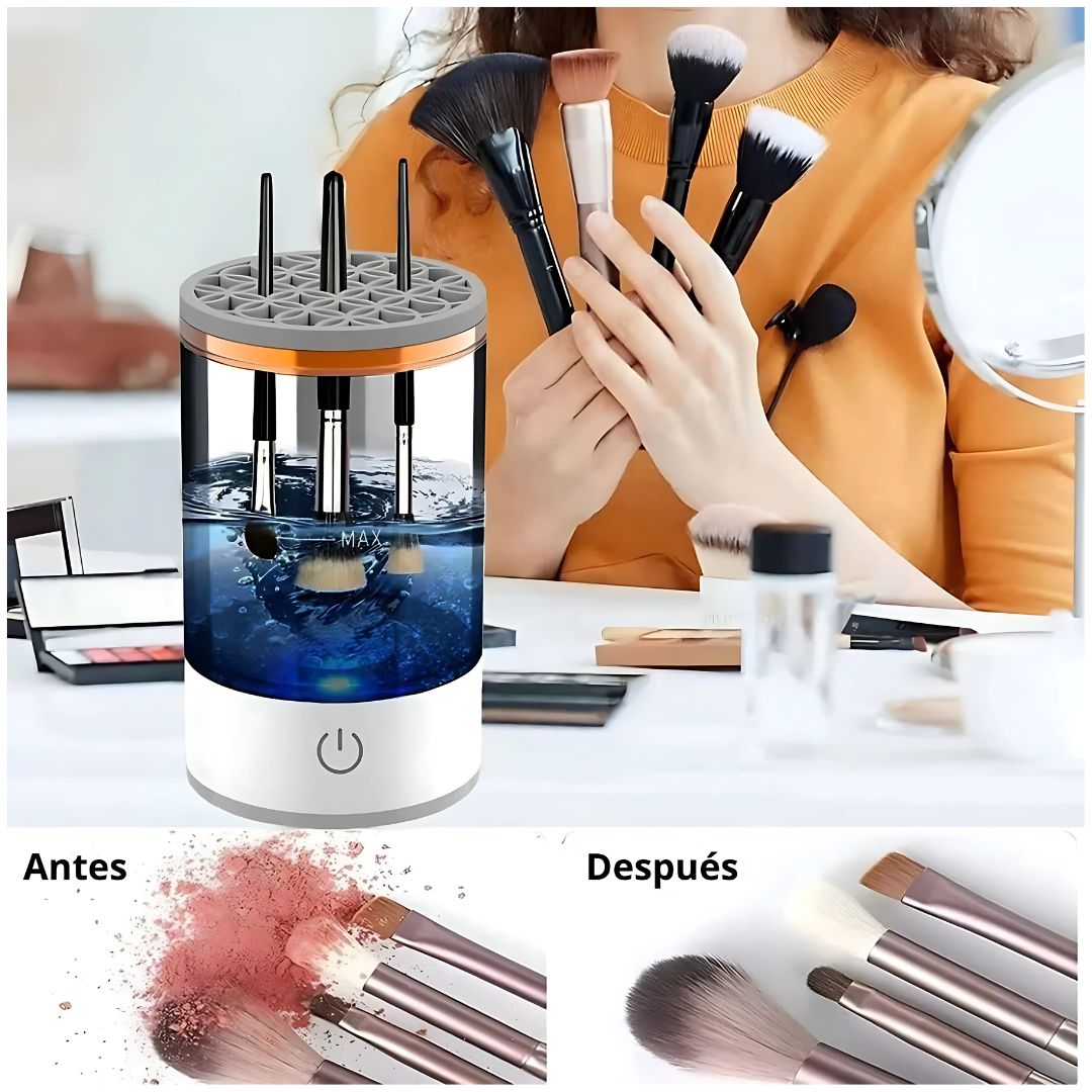 Limpiador Lavador De Brochas De Maquillaje Eléctrico con Vibración Ultrasónica
