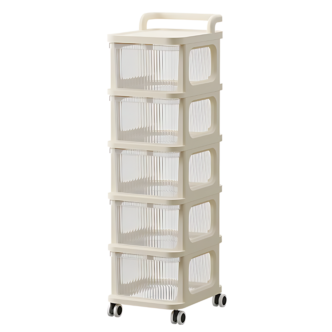 Organizador de Acrílico Multiusos de 5 Niveles con Ruedas