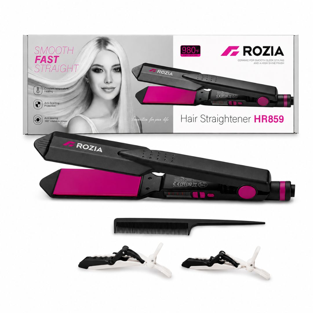 Plancha de Pelo Alisador Profesional para Cabello ROZIA HR859 T° Hasta 527°C