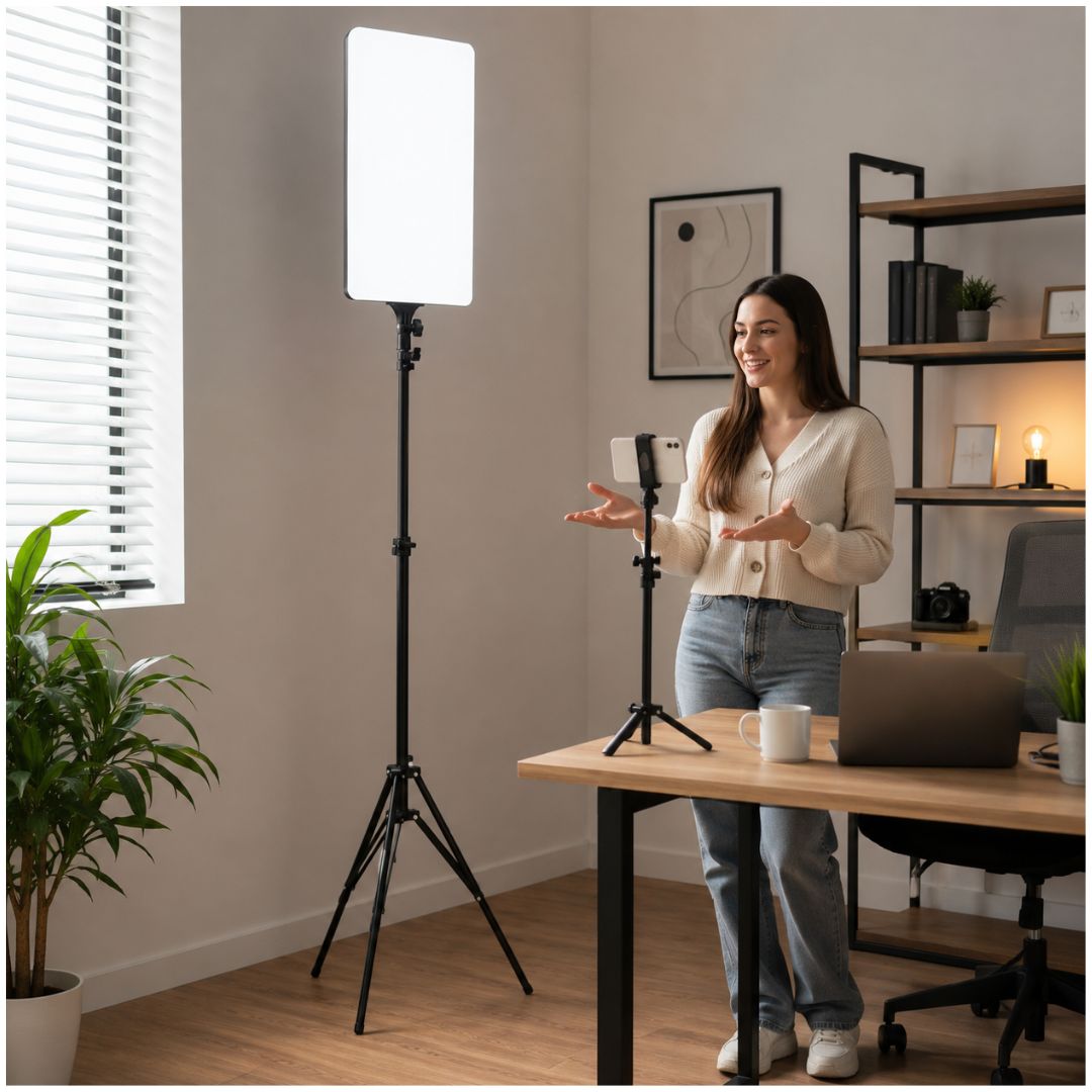 Lámpara Panel luz Led RL-24 Fotografía Profesional + Trípode + Control Remoto