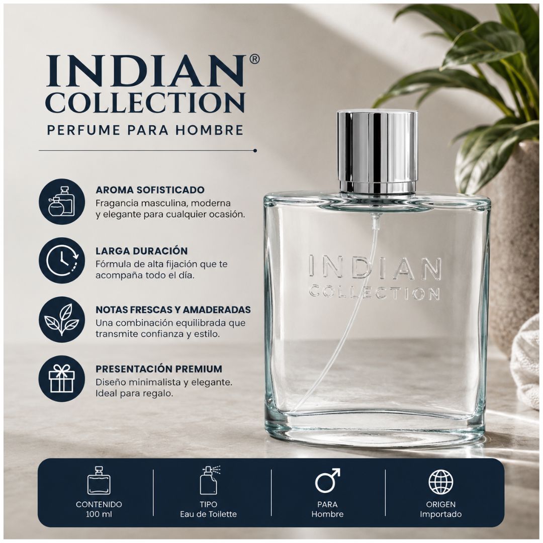 Perfume para Hombre Colonia Indian Collection CAZ262 100ml Fragancia en Spray