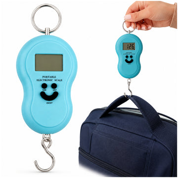 Balanza Electrónica Digital de Mano Hasta 50kg Multiusos Báscula Maleta de Viaje
