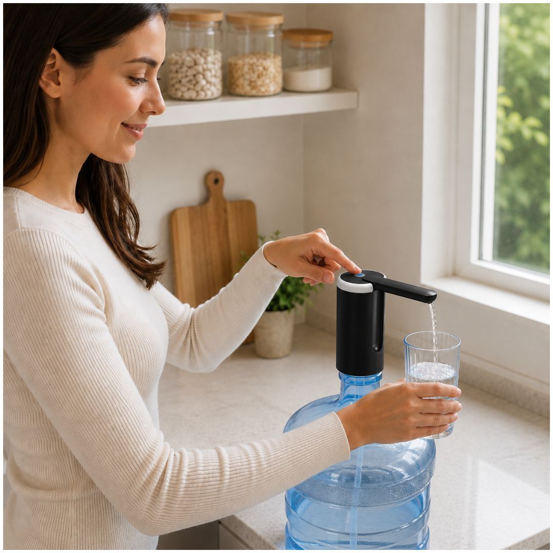 Dispensador De Agua Eléctrico Recargable USB-Tipo C Bomba de Bidón Plegable
