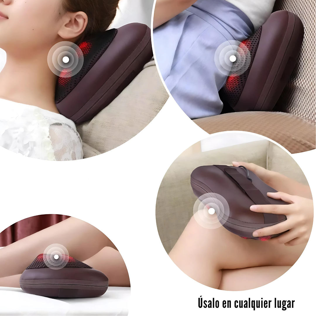 Almohada Masajeador Cervical Shiatsu Lumbar Termoterapia Relajante