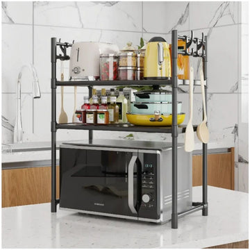 Estante Organizador de Microondas Multiusos de 3 Niveles 78x60x36cm