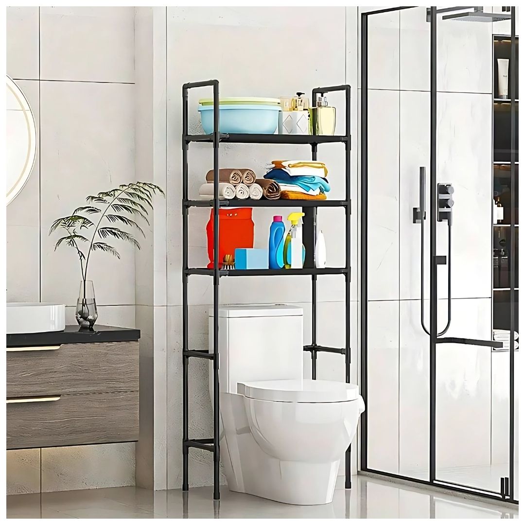 Estante Organizador Multiusos para Lavadora Baño de 3 Niveles 155x47x25cm