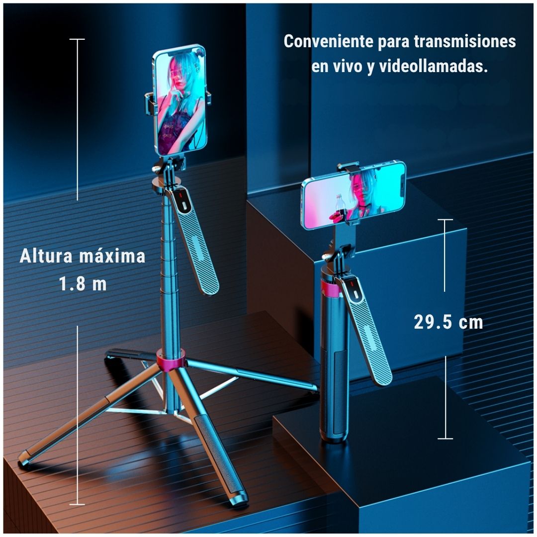 Estabilizador Trípode para Celular Cámara Profesional Selfie Stick P185 180cm