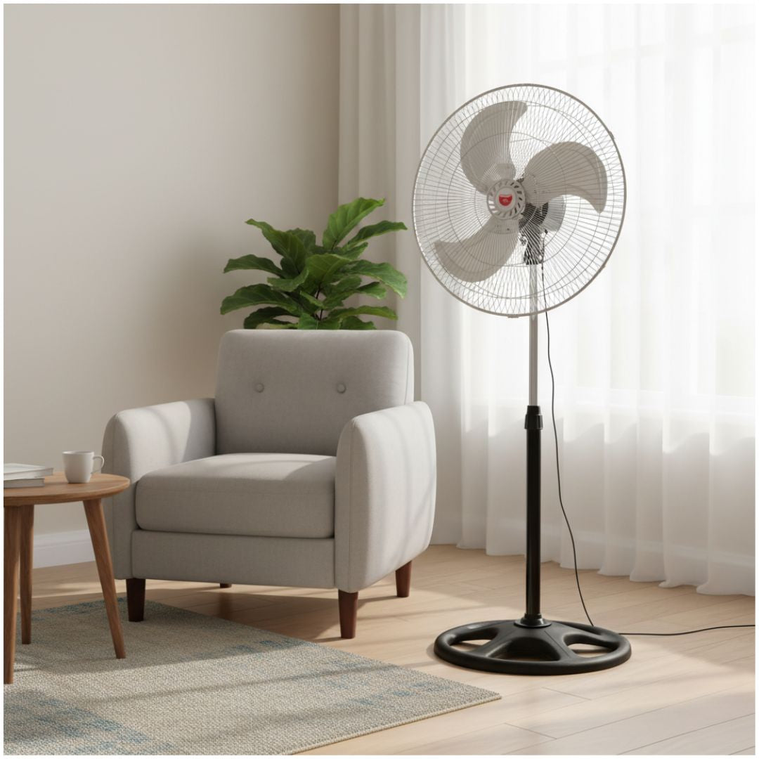 Ventilador Pedestal Grande 130x50cm Alta Potencia 100W 3 Aspas y 3 Velocidades