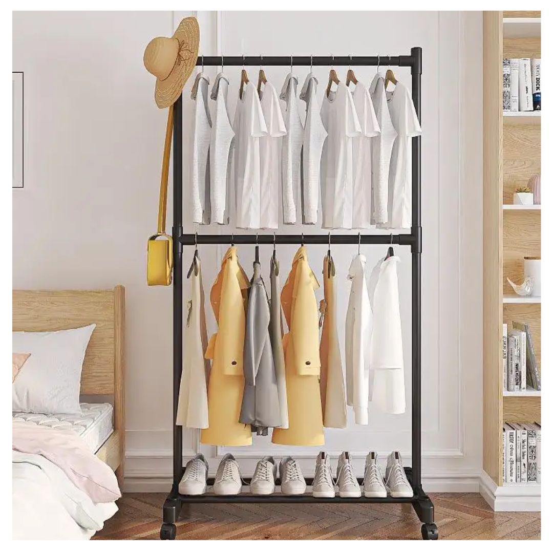 Colgador Organizador de Ropa y Zapatos 2 Niveles 180x80x42cm