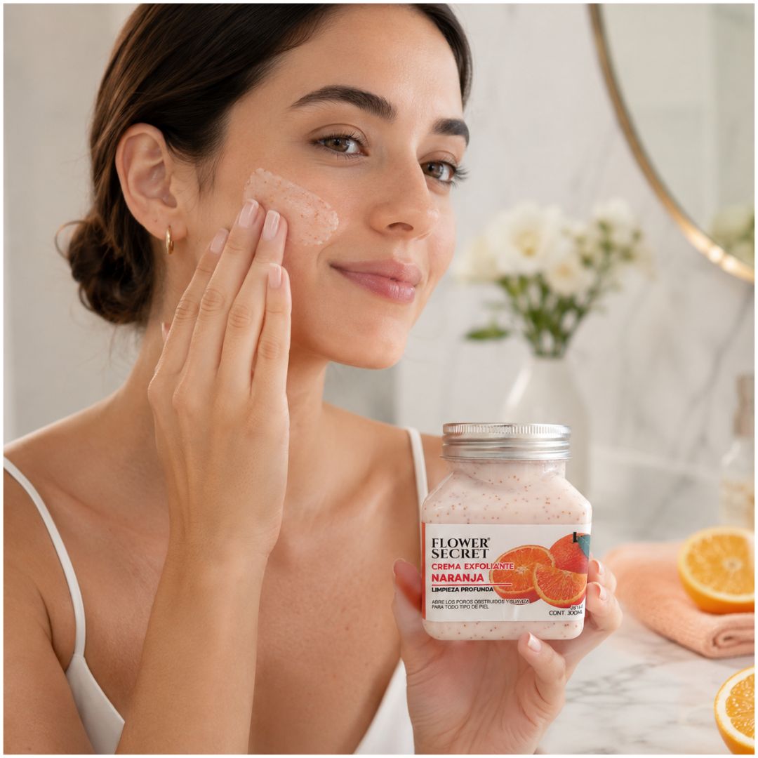 Crema Exfoliante Corporal JS15-E Flower Secret Naranja 300 ml