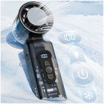 Ventilador Portátil  FC8 Recargable Alta Velocidad con Refrigeración Pantalla LED