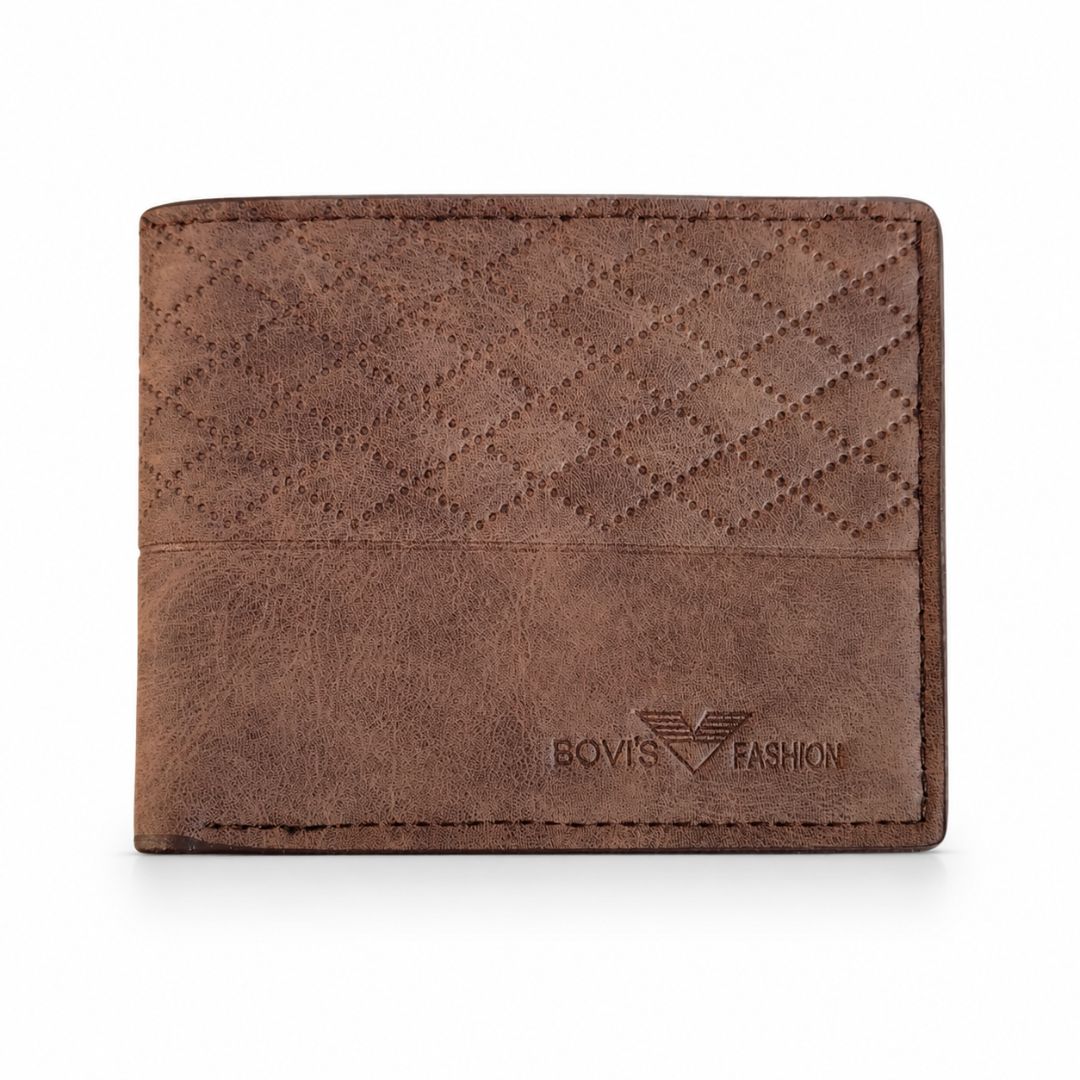 Billetera Bovis Fashion Hombre Diseño Texturizado con Cierre y Tarjetero