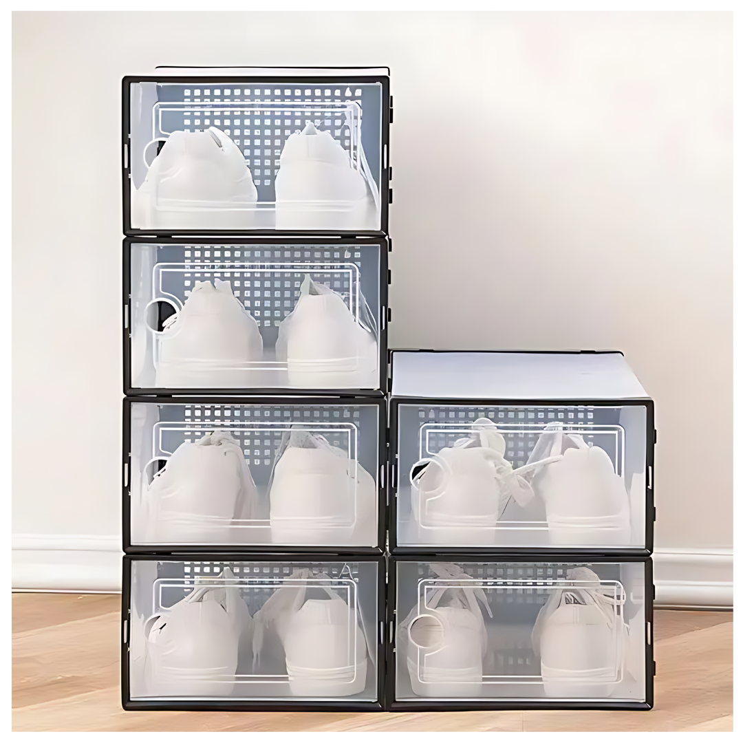 Set 10 Cajas Organizador de Zapatos reforzado con doble tapa