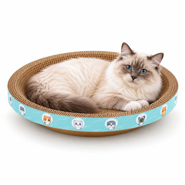 Cama Rascador  Redondo para Gato Cartón Corrugado de Alta Densidad 50cm