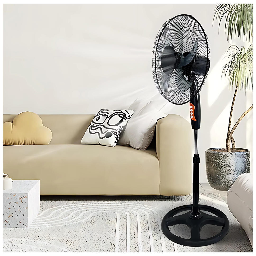 Ventilador Pedestal Regulable de 16" 5 Aspas y 3 Velocidades