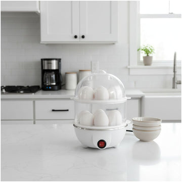 Hervidor Eléctrico de Huevos al Vapor 2 Niveles Para 14 Huevos