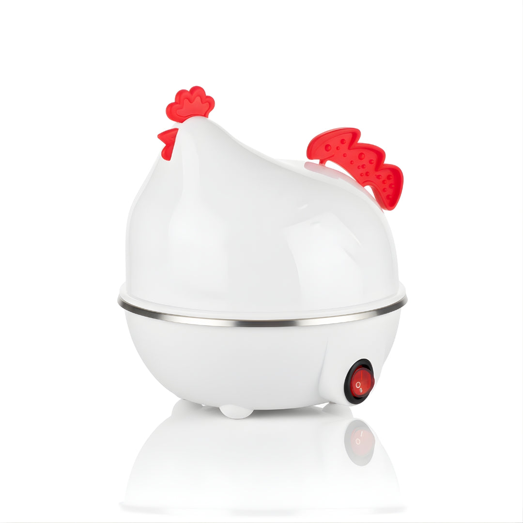 Hervidor Eléctrico de Huevos al Vapor Forma de Gallina 7 Huevos