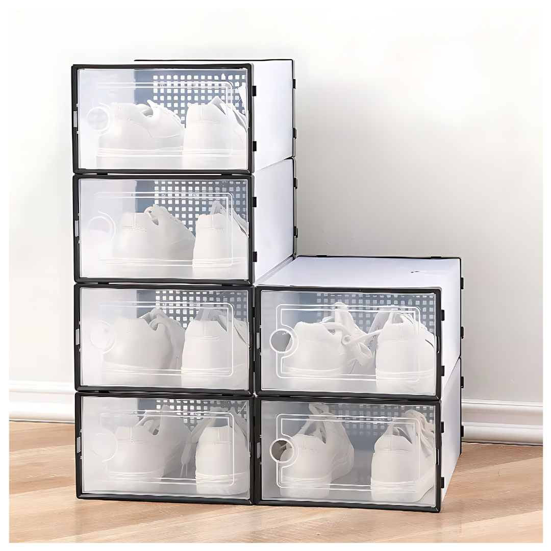 Set 10 Cajas Organizador de Zapatos reforzado con doble tapa