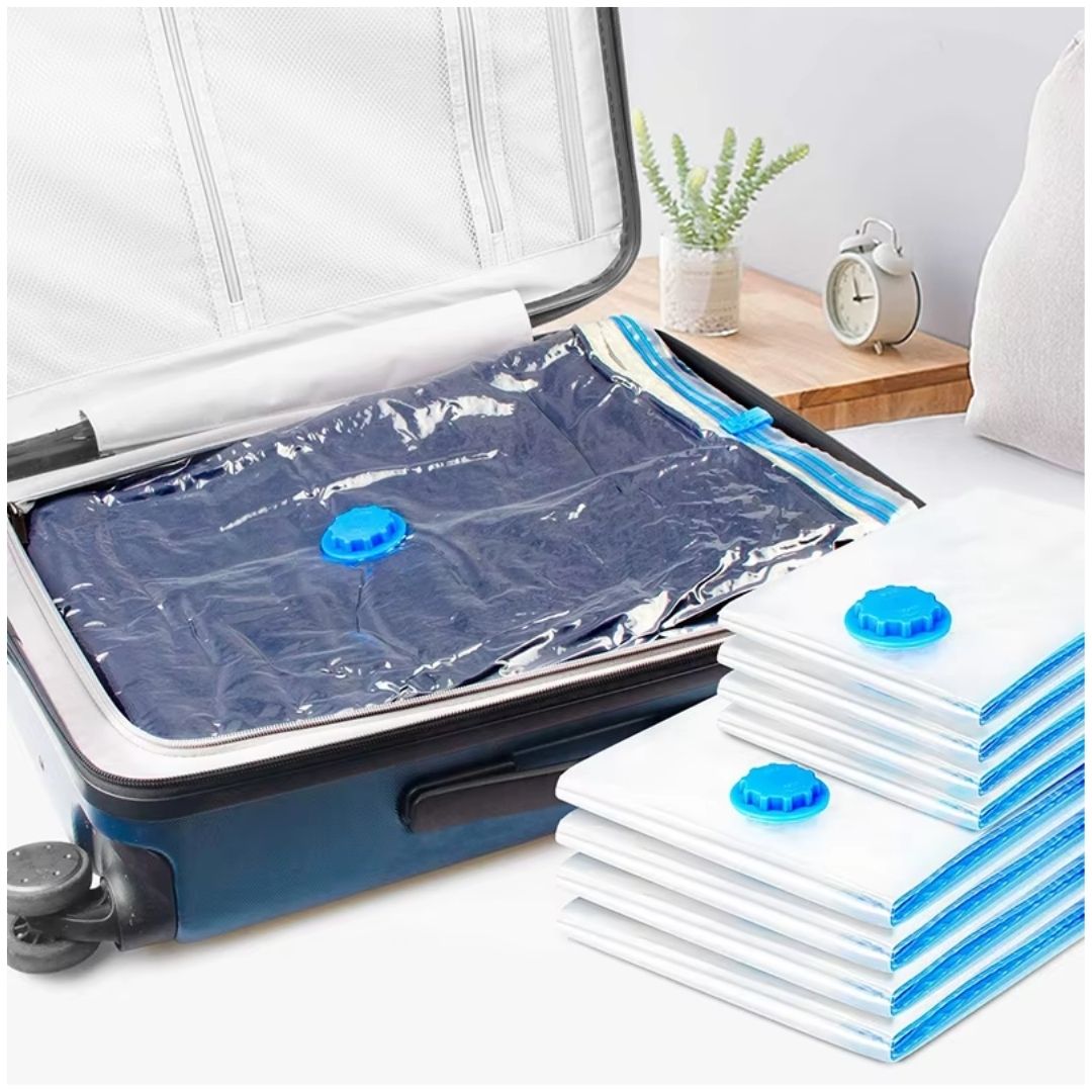 Pack de 5 Bolsas al Vacío 3 Medidas + Succionador Manual