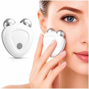 Masajeador Facial de Microcorriente Recargable Doble Cabezal Para Arrugas Flacidez