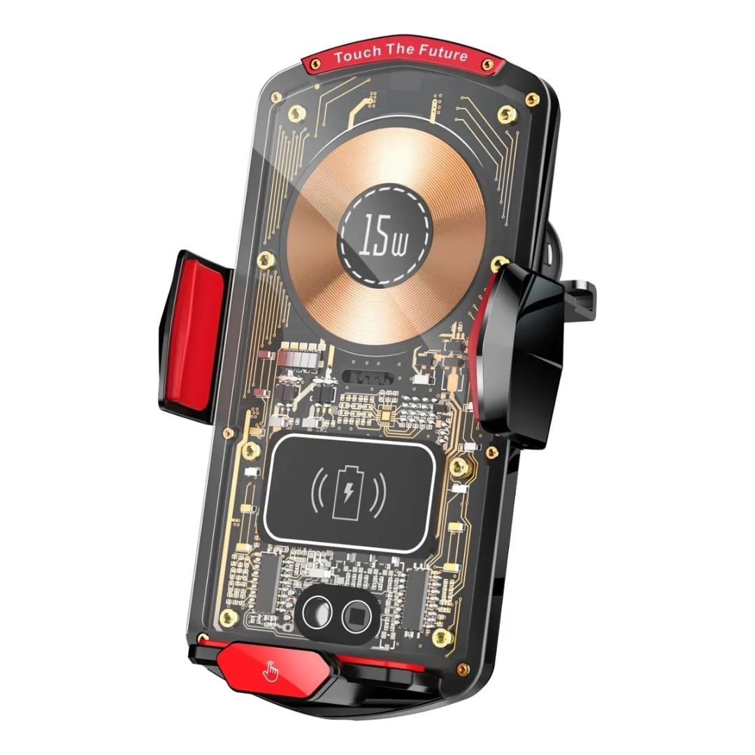 Cargador Inalámbrico para Auto A6 Carga Rápida 15 W Soporte Magnético Celular