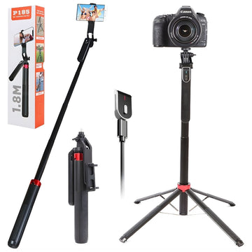 Estabilizador Trípode para Celular Cámara Profesional Selfie Stick P185 180cm