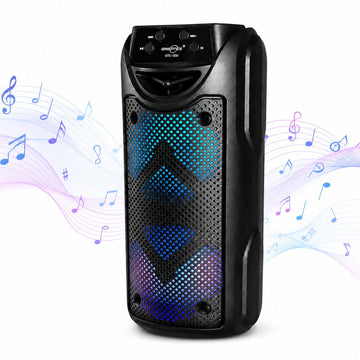 Parlante Bluetooth Inalámbrico GTS-1550 Luces LED RGB 10W con Doble Parlante de 4"