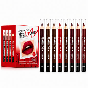 Pack x8 Tonos Lápiz Labial Maxi Lip Color Karité Cosmetics Larga Duración 24Hr