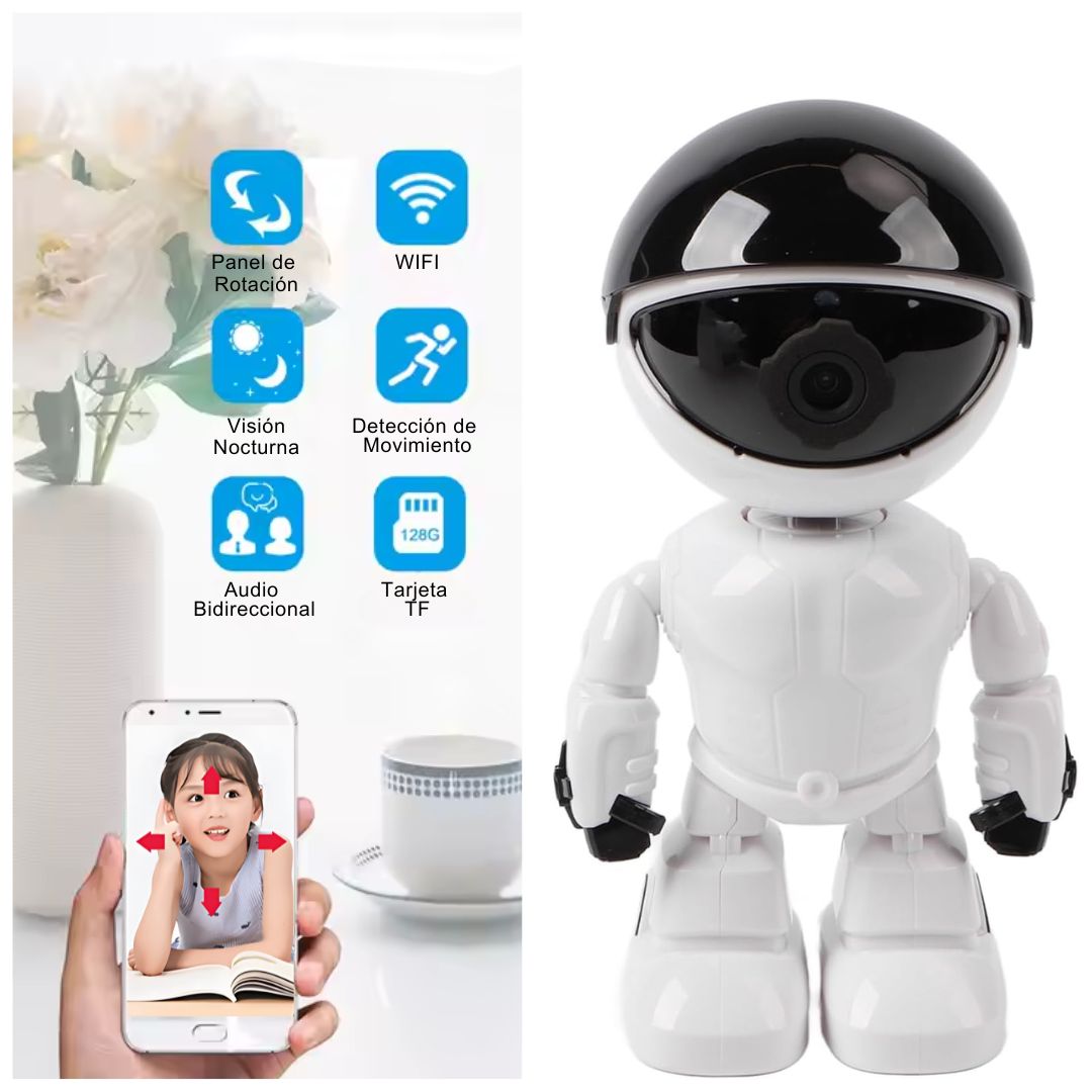 Cámara de Seguridad Astronauta Wifi HD Lens con Detección de Movimiento
