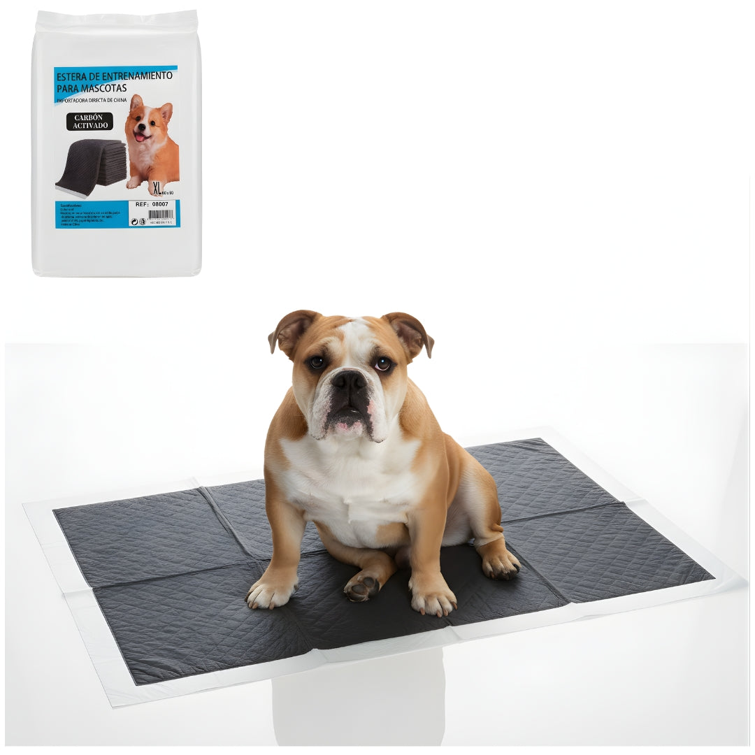 Pack x20 Pañal para Perros Talla XL para Piso Absorbente Carbón Activado 60x90cm