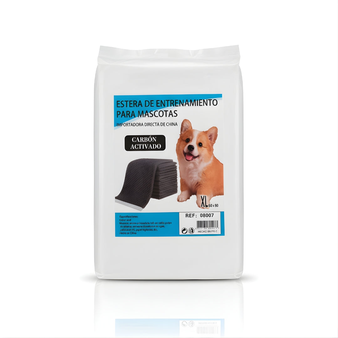 Pack x20 Pañal para Perros Talla XL para Piso Absorbente Carbón Activado 60x90cm