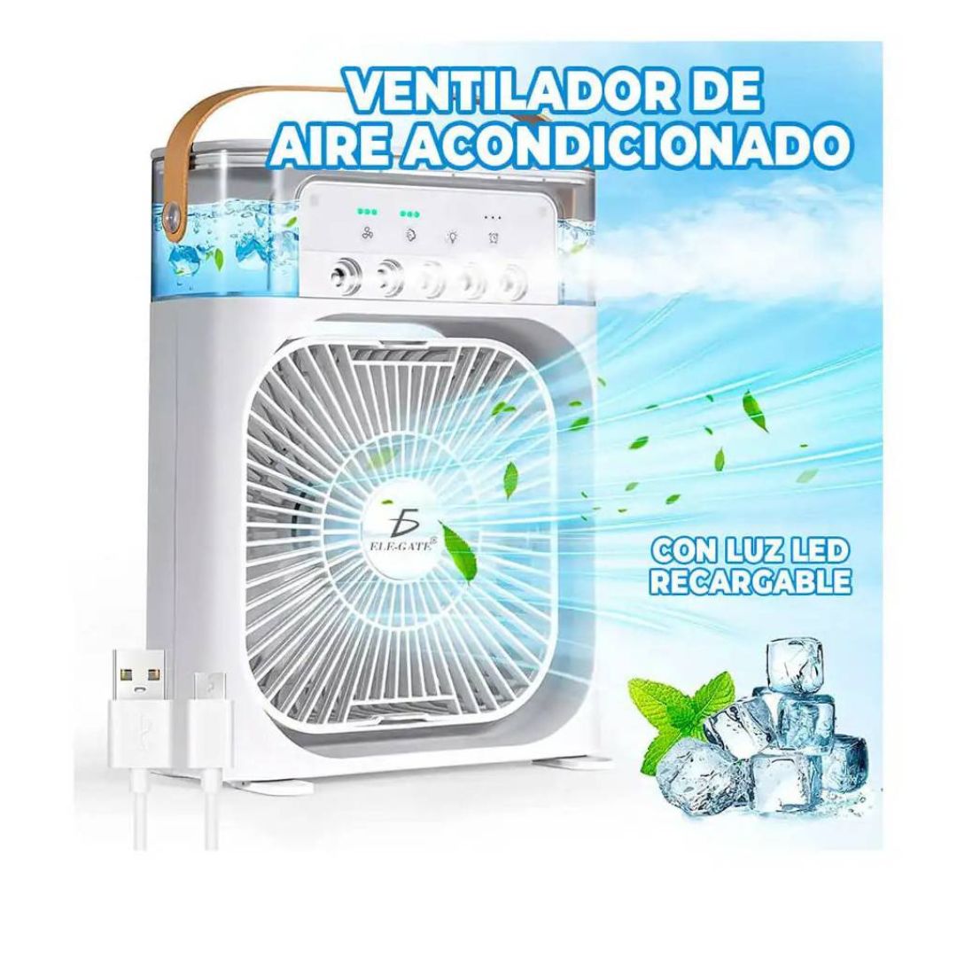 Ventilador de aire acondicionado pulverizador con luz LED