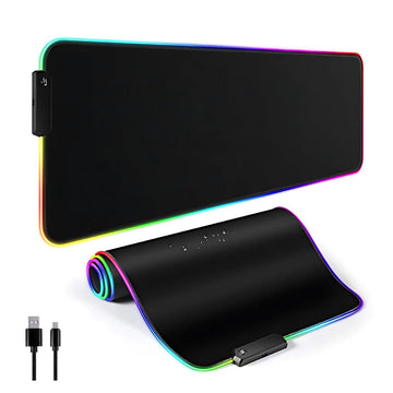 Pad Mouse Gamer RGB Retroiluminado 12 Colores 80x30cm