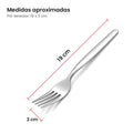 Medidas aproximadas del tenedor: 19 cm de largo y 3 cm de ancho