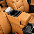 Organizador de Reposabrazos para Auto con Portavasos, Porta Pañuelos y Compartimentos Camel
